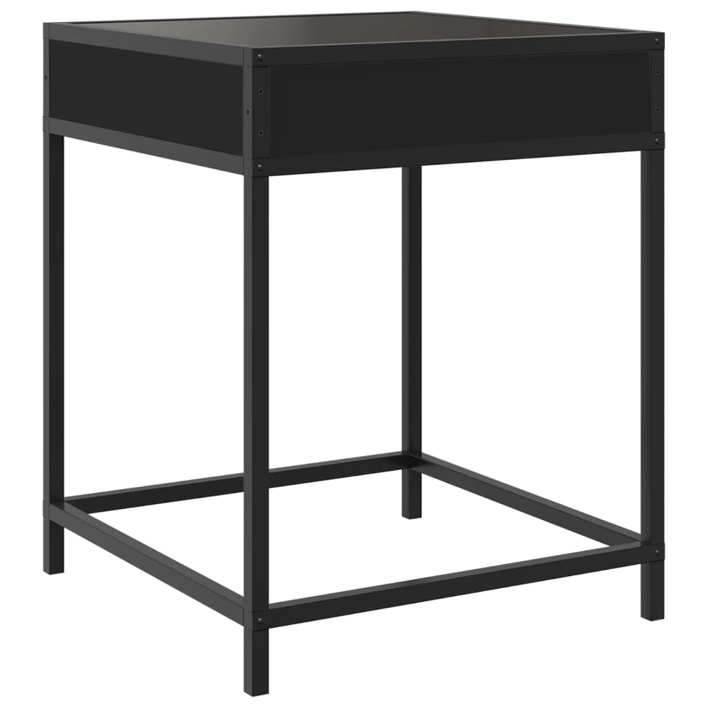 Table basse avec LED Infinity noir 40x40x51 cm - XIOS