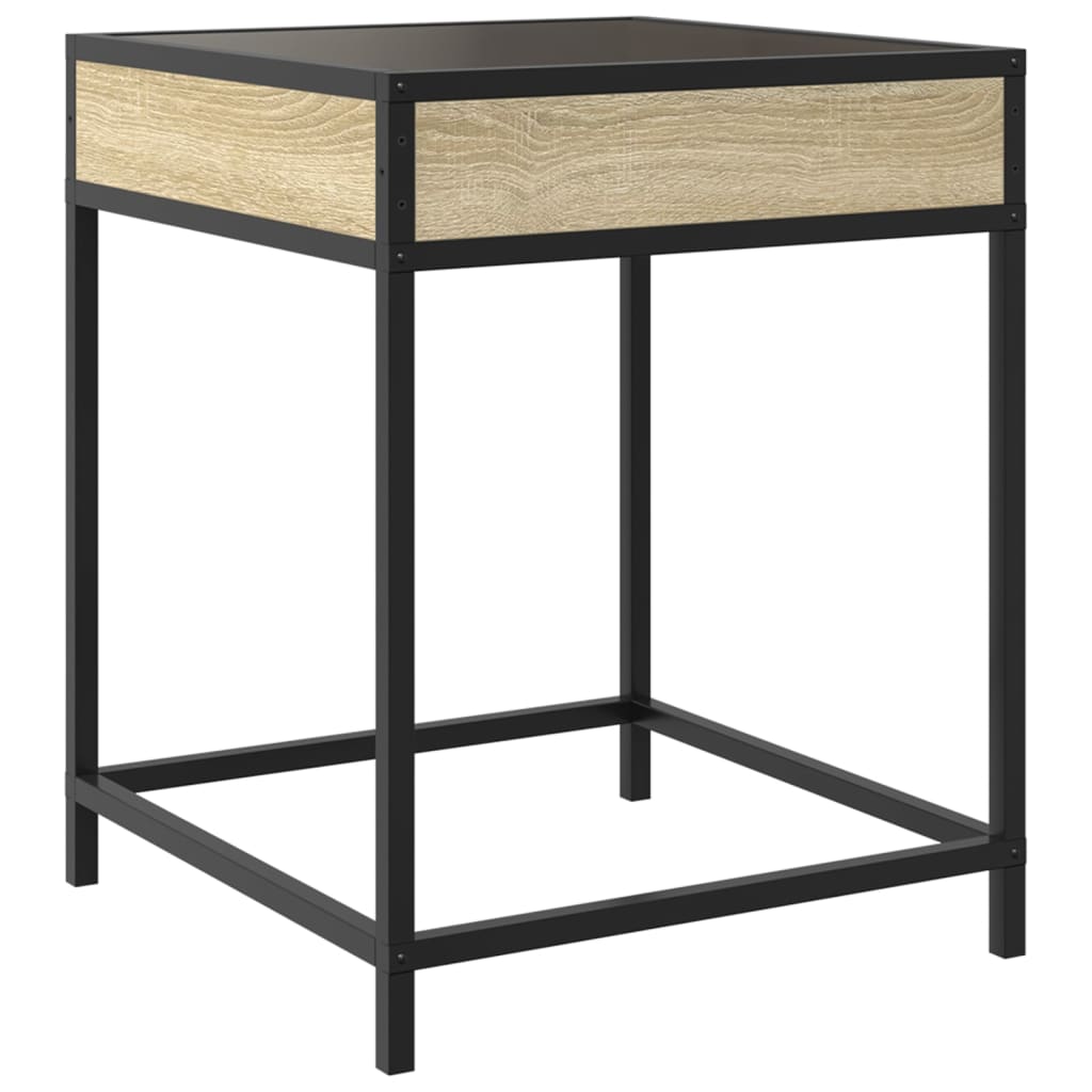 Table basse avec LED Infinity chêne sonoma 40x40x51 cm - XIOS