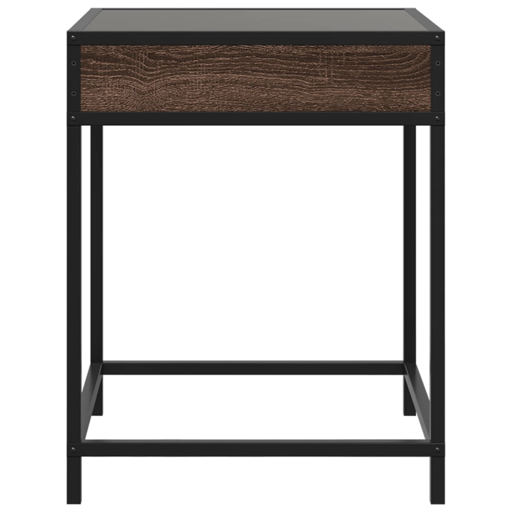 Table basse avec LED Infinity chêne marron 40x40x51 cm - XIOS