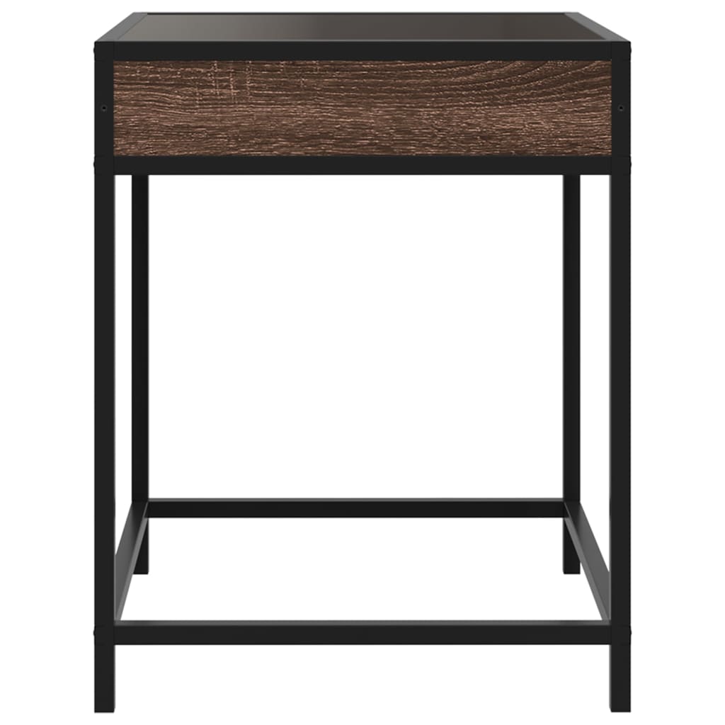 Table basse avec LED Infinity chêne marron 40x40x51 cm - XIOS