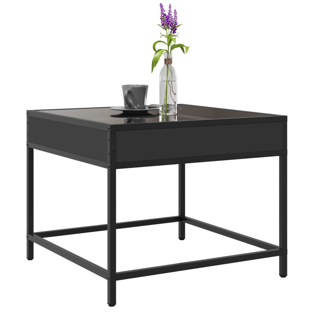 Table basse avec LED Infinity noir 50x50x41 cm - XIOS