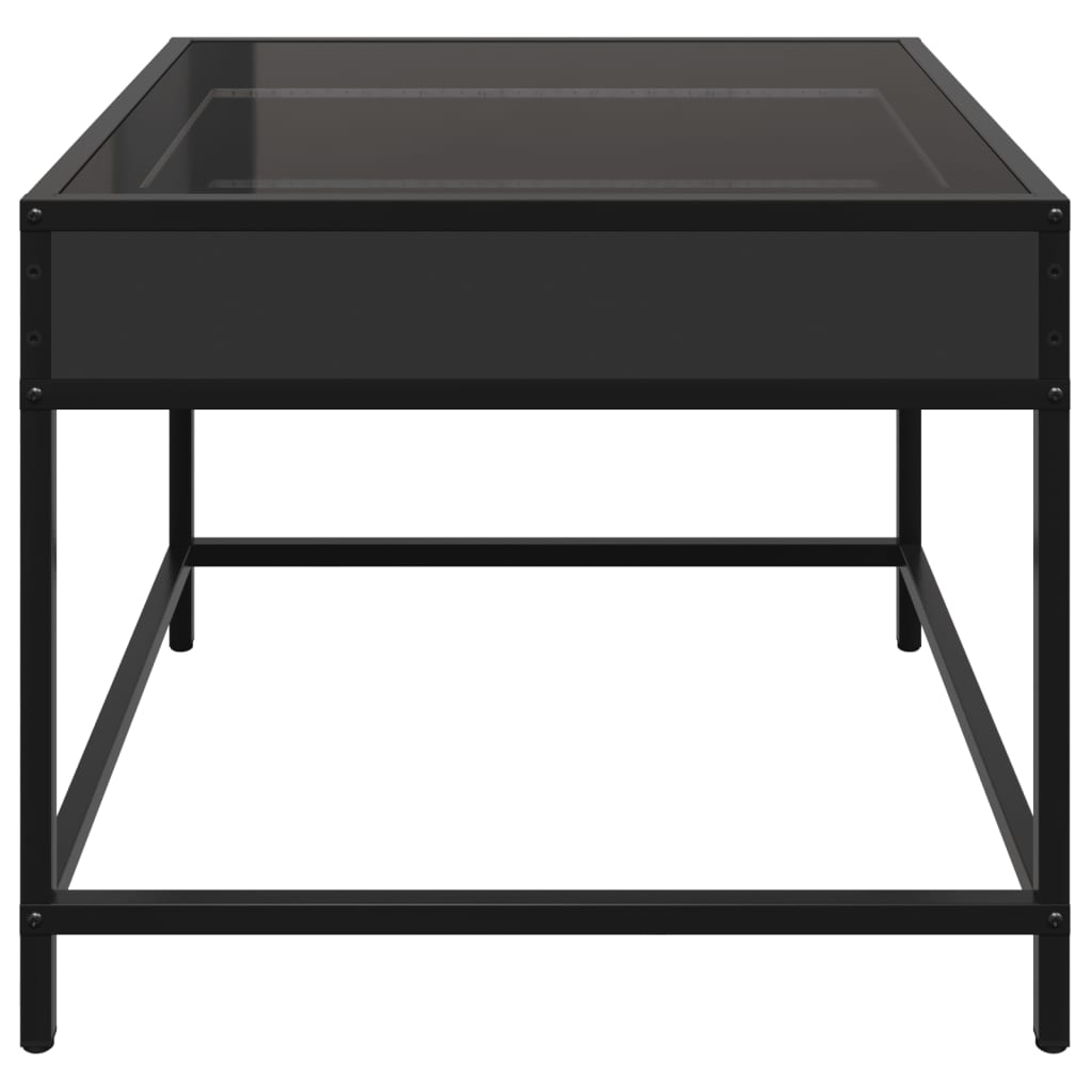 Table basse avec LED Infinity noir 50x50x41 cm - XIOS