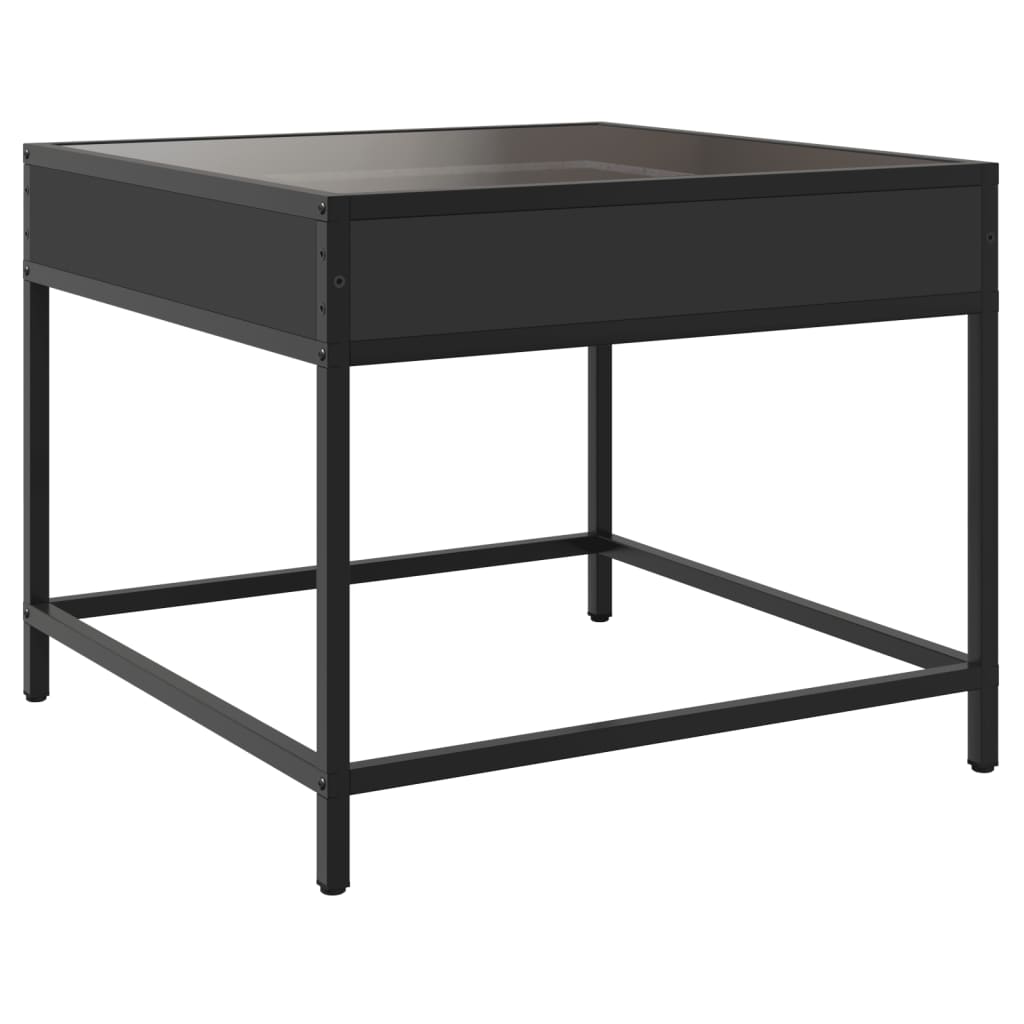 Table basse avec LED Infinity noir 50x50x41 cm - XIOS