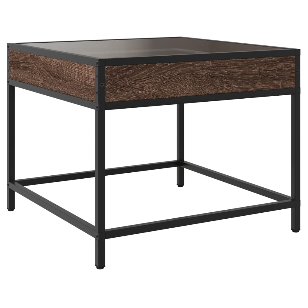 Table basse avec LED Infinity chêne marron 50x50x41 cm - XIOS