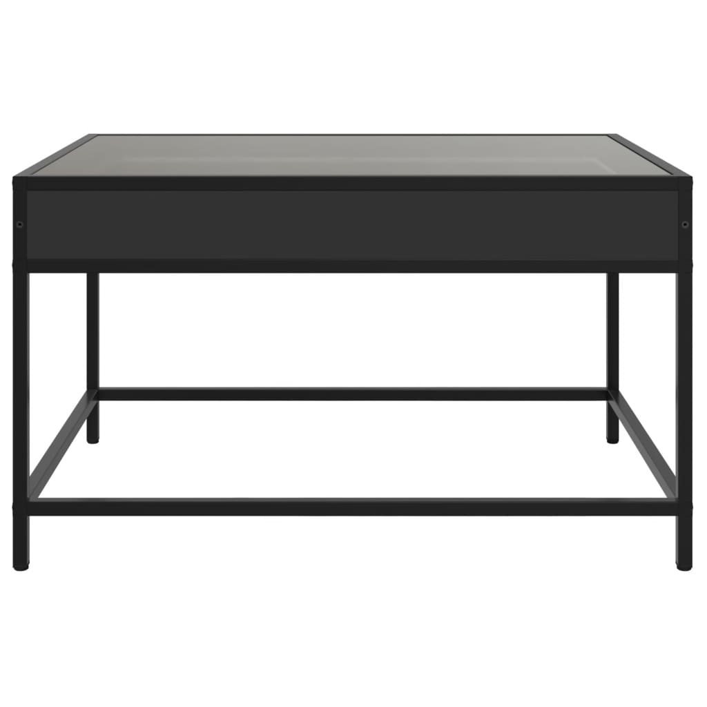 Table basse avec LED infini noir 70x50x41 cm - XIOS