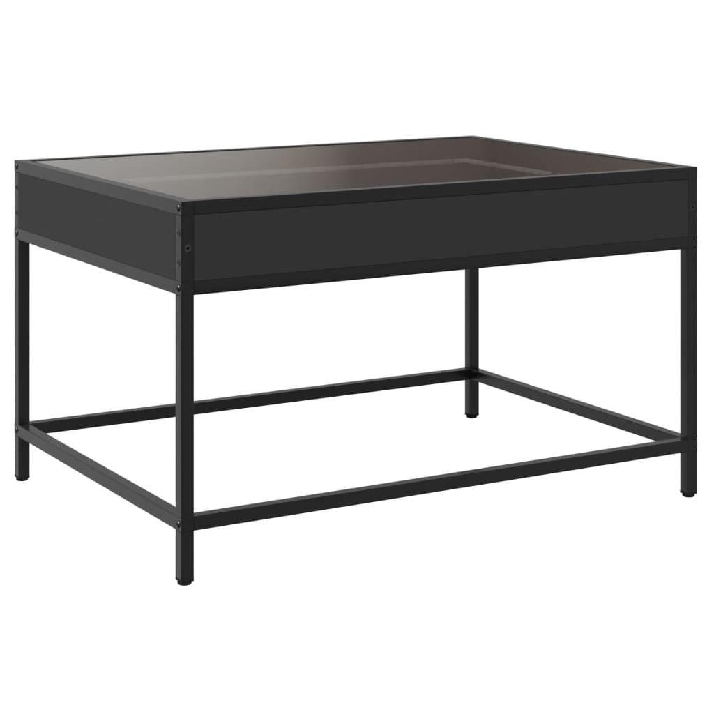 Table basse avec LED infini noir 70x50x41 cm - XIOS