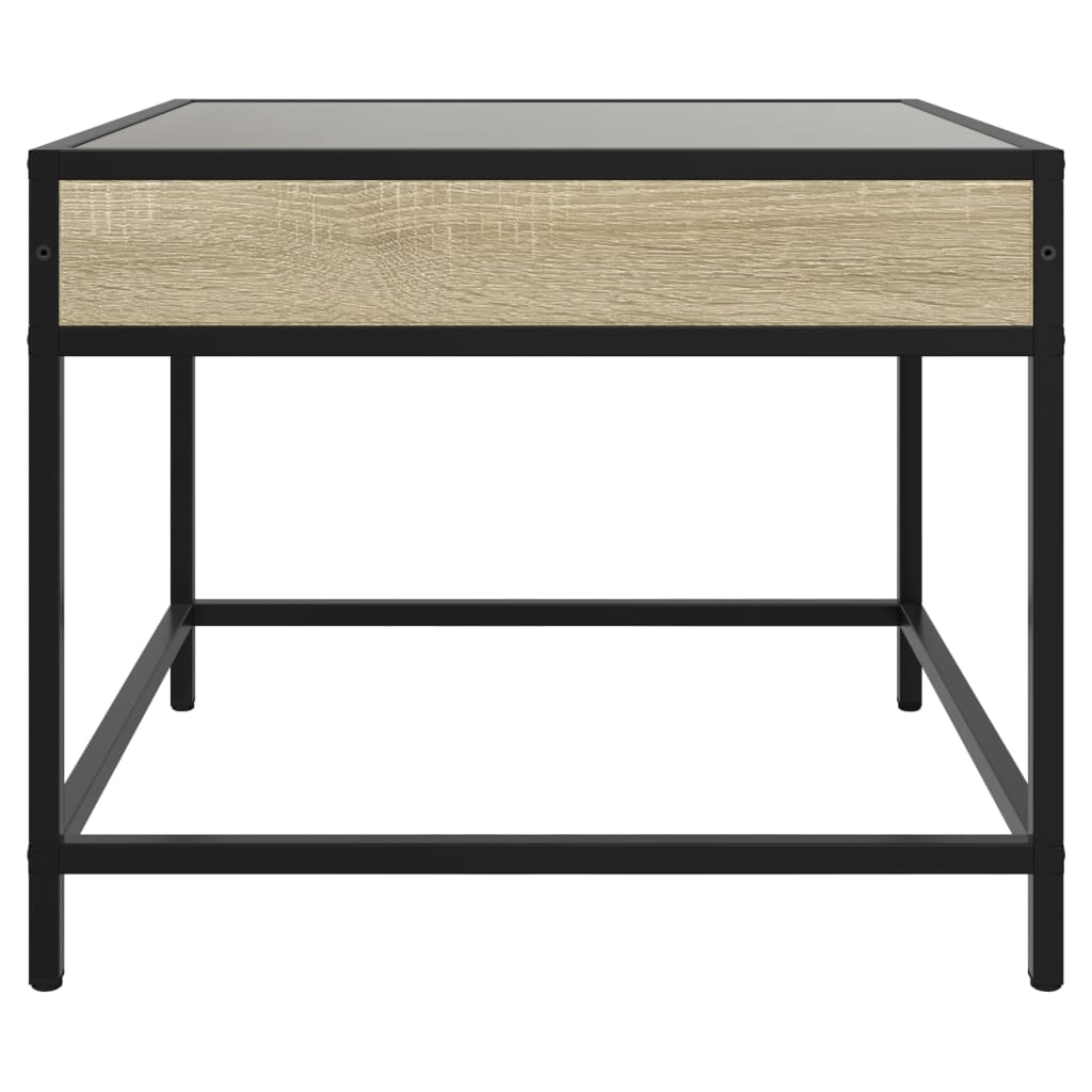Table basse avec LED infini chêne sonoma 70x50x41 cm - XIOS