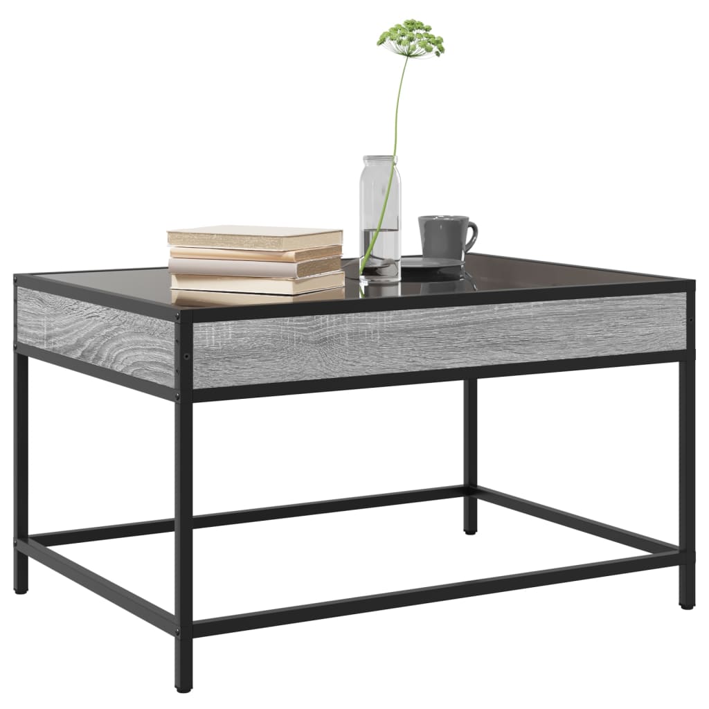 Table basse avec LED infini sonoma gris 70x50x41 cm - XIOS