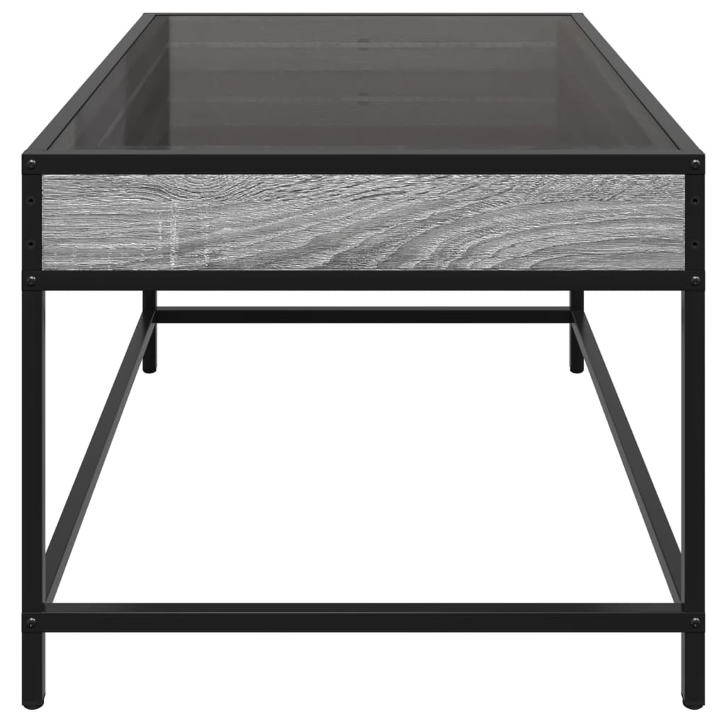 Table basse avec LED infini sonoma gris 70x50x41 cm - XIOS