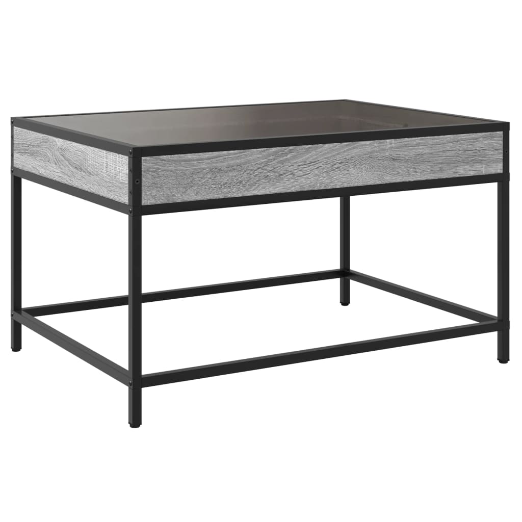 Table basse avec LED infini sonoma gris 70x50x41 cm - XIOS