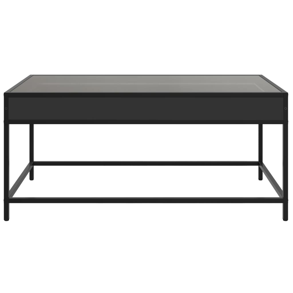 Table basse avec LED infini noir 90x50x41 cm - XIOS