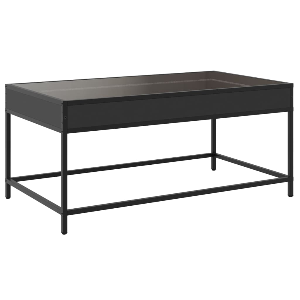 Table basse avec LED infini noir 90x50x41 cm - XIOS