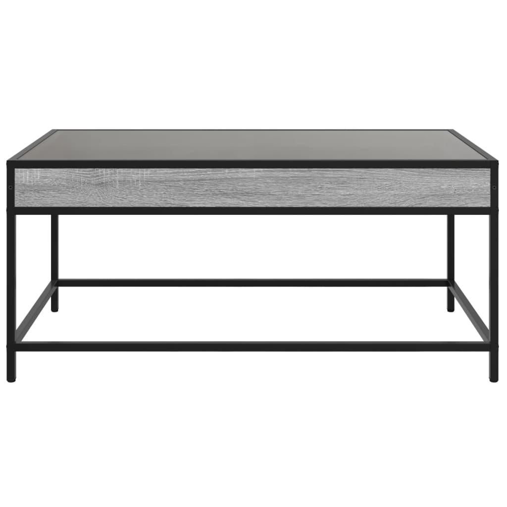Table basse avec LED infini sonoma gris 90x50x41 cm - XIOS