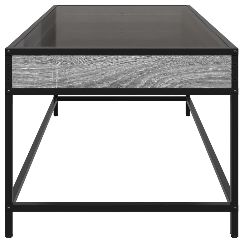 Table basse avec LED infini sonoma gris 90x50x41 cm - XIOS