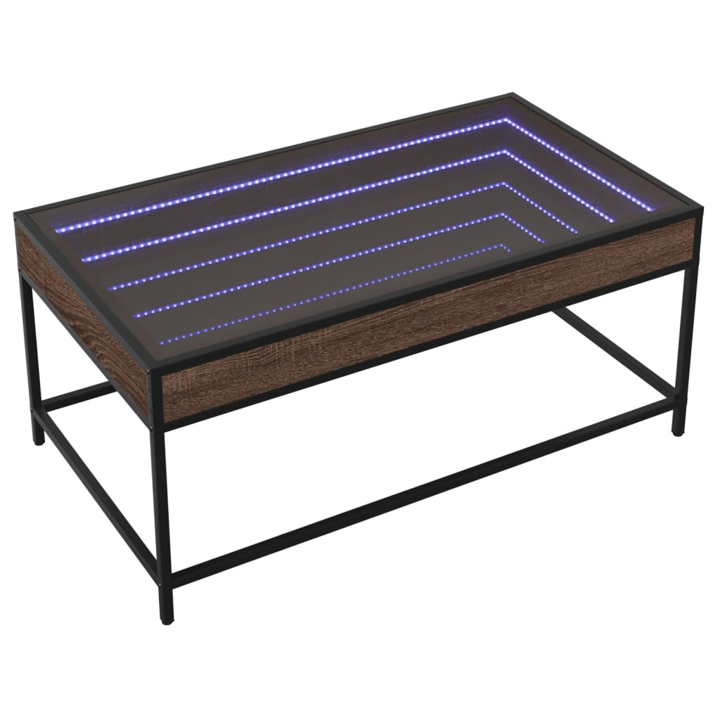 Table basse avec LED Infinity chêne marron 90x50x41 cm - XIOS
