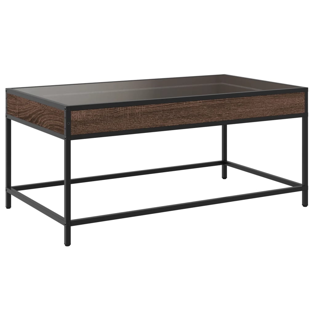 Table basse avec LED Infinity chêne marron 90x50x41 cm - XIOS