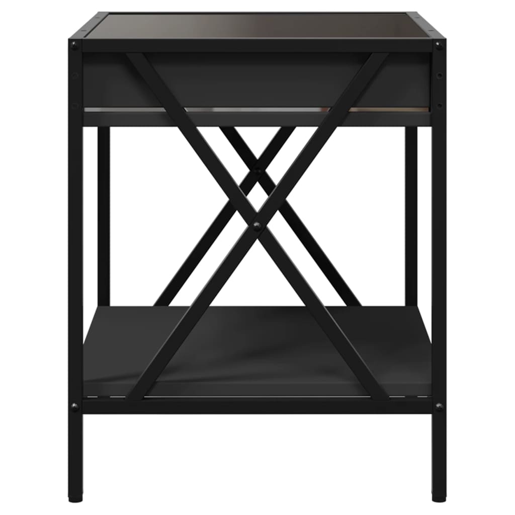 Table basse avec LED Infinity noir 40x40x49 cm - XIOS