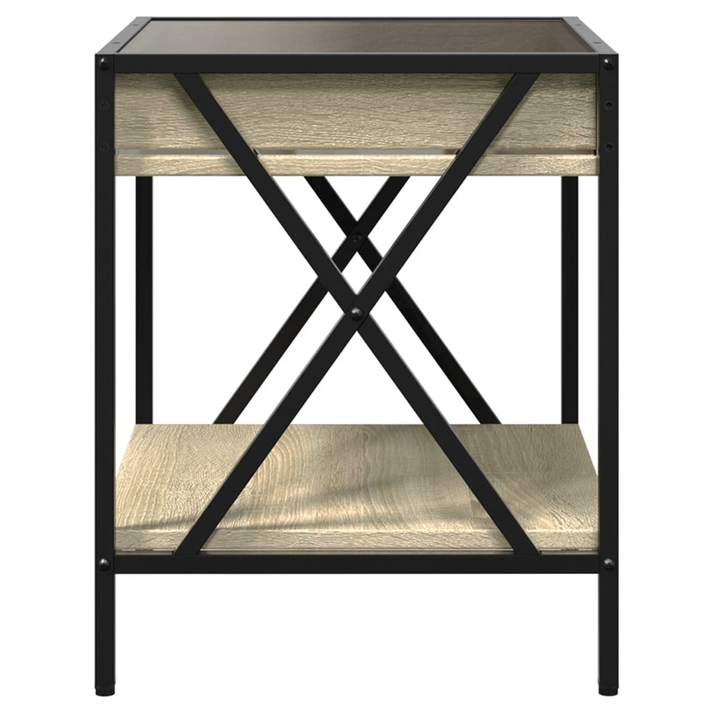 Table basse avec LED Infinity chêne sonoma 40x40x49 cm - XIOS