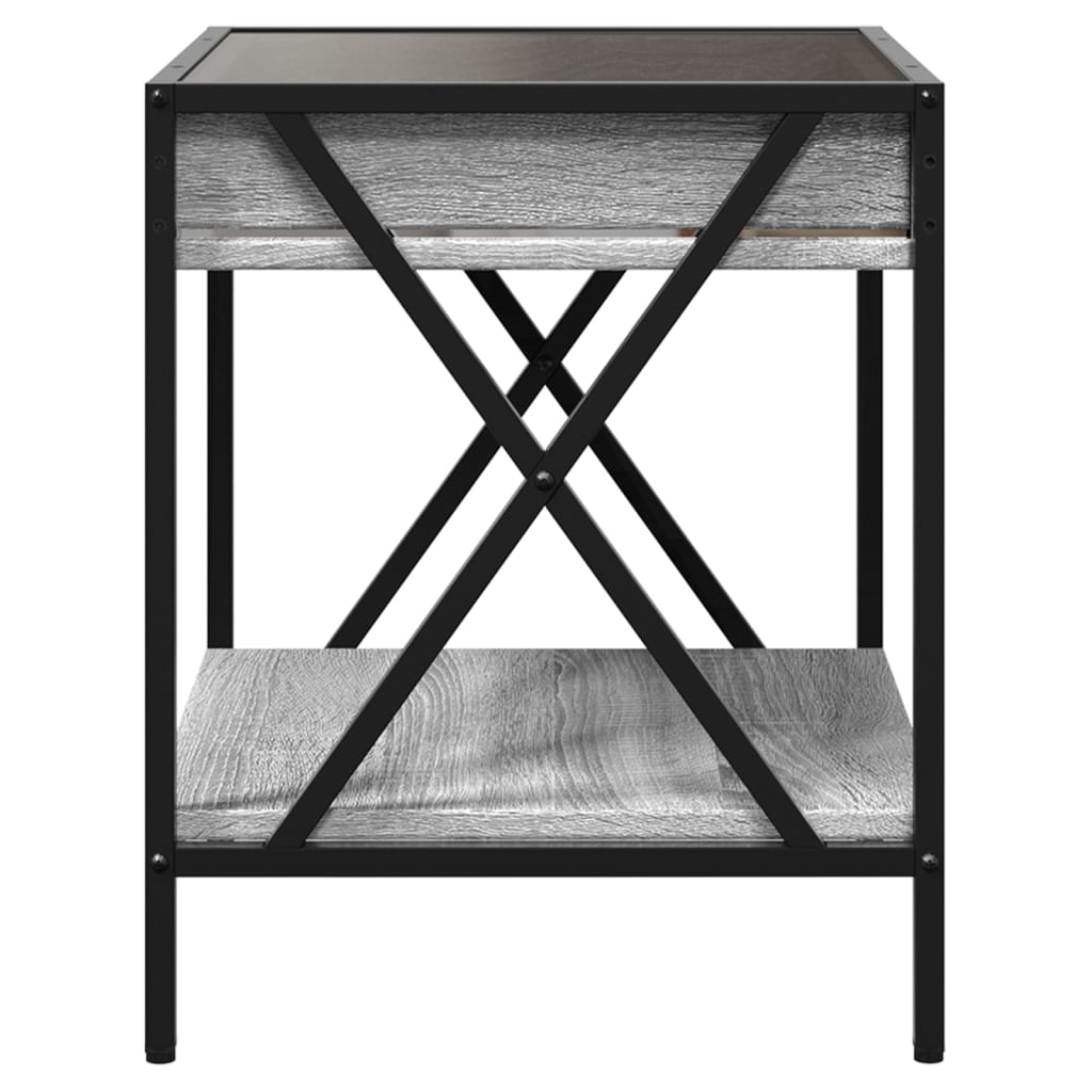 Table basse avec LED Infinity sonoma gris 40x40x49 cm - XIOS