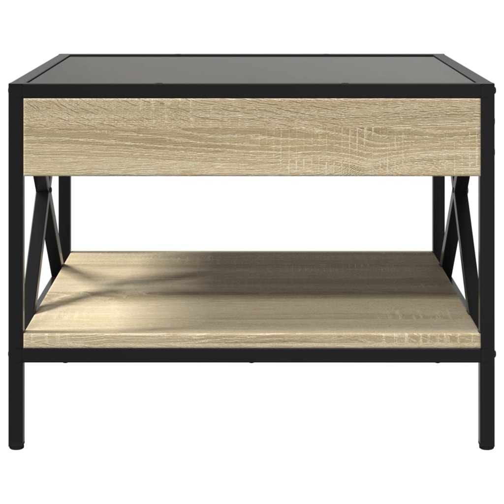 Table basse avec LED infini chêne sonoma 50x50x38 cm - XIOS