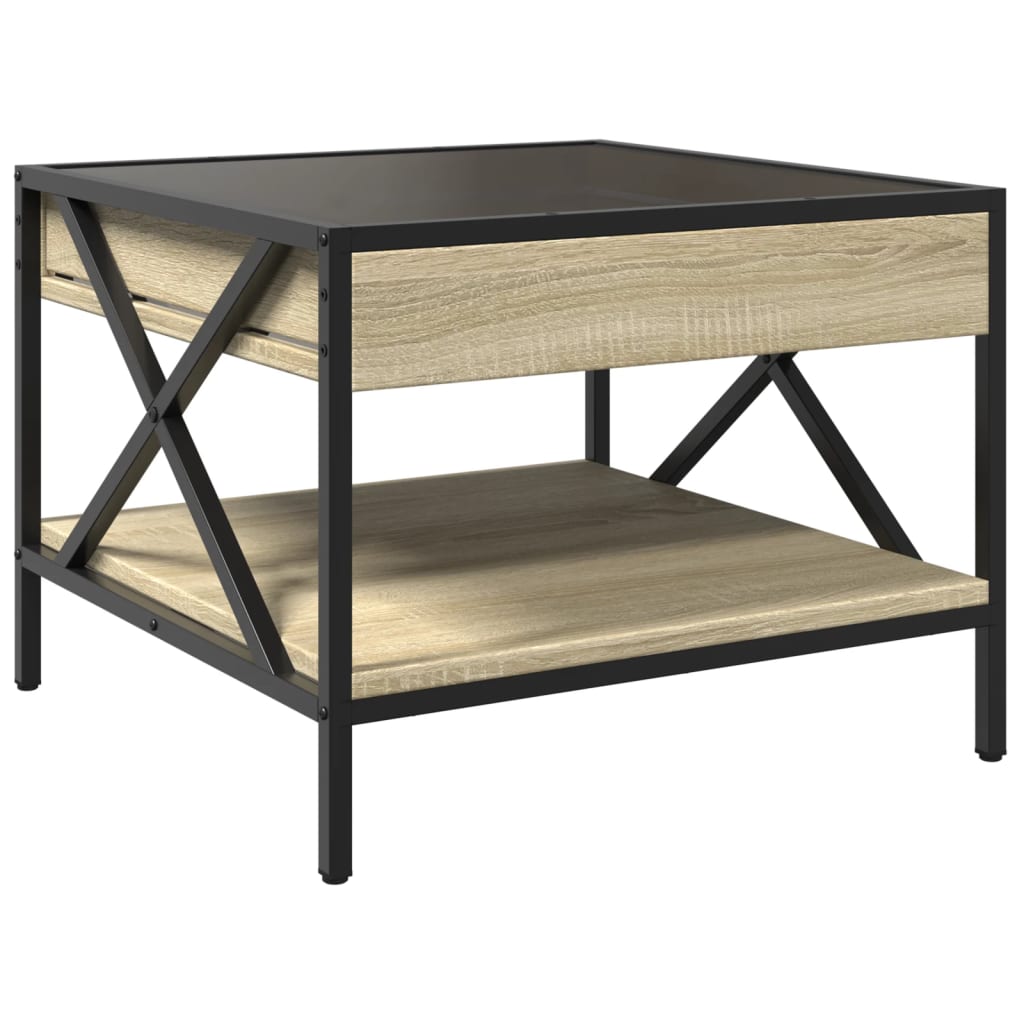 Table basse avec LED infini chêne sonoma 50x50x38 cm - XIOS