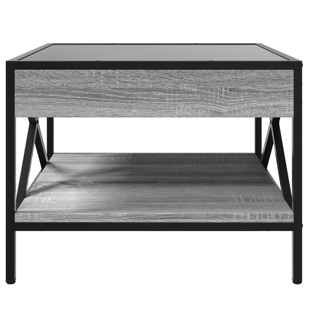 Table basse avec LED Infinity sonoma gris 50x50x38 cm - XIOS