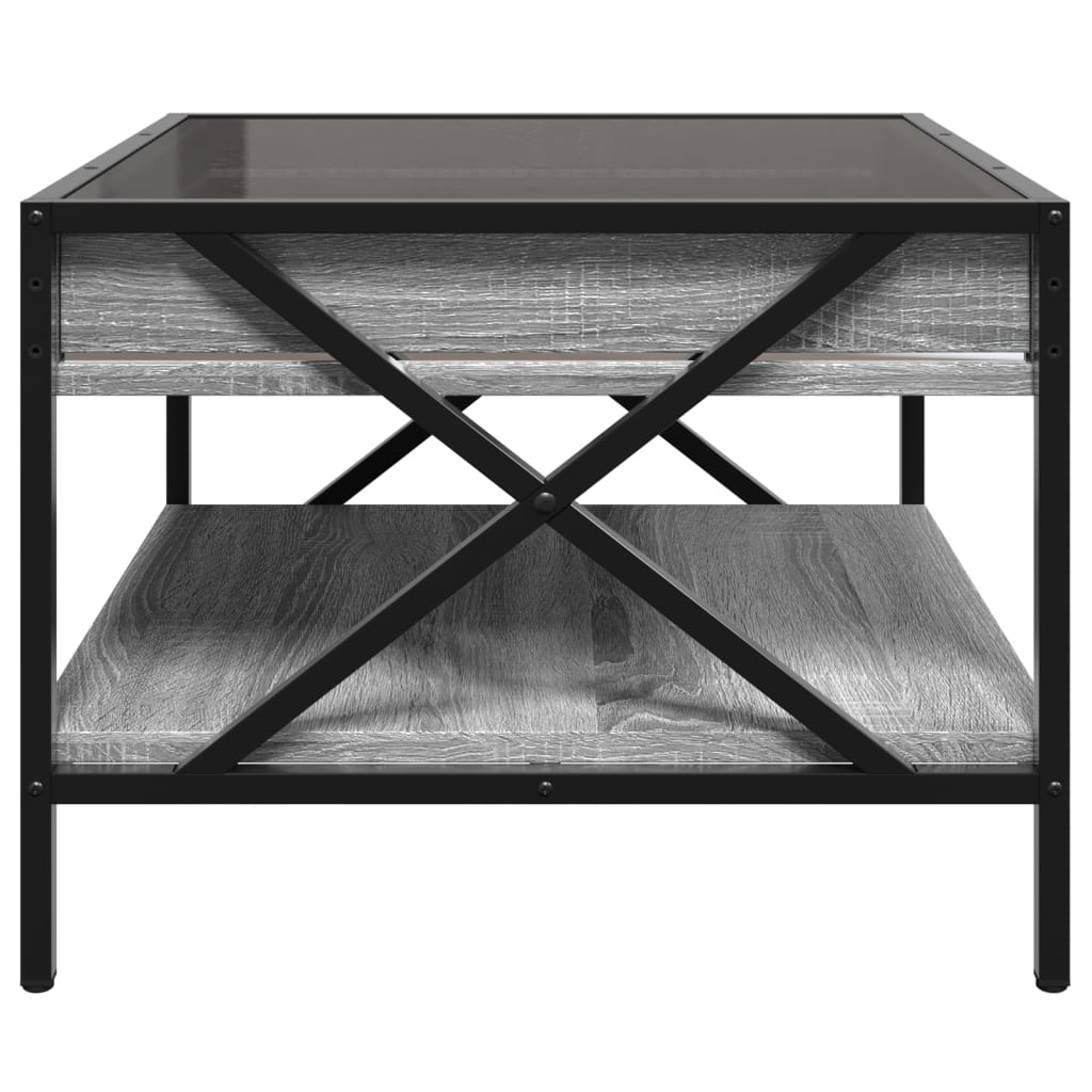 Table basse avec LED Infinity sonoma gris 50x50x38 cm - XIOS
