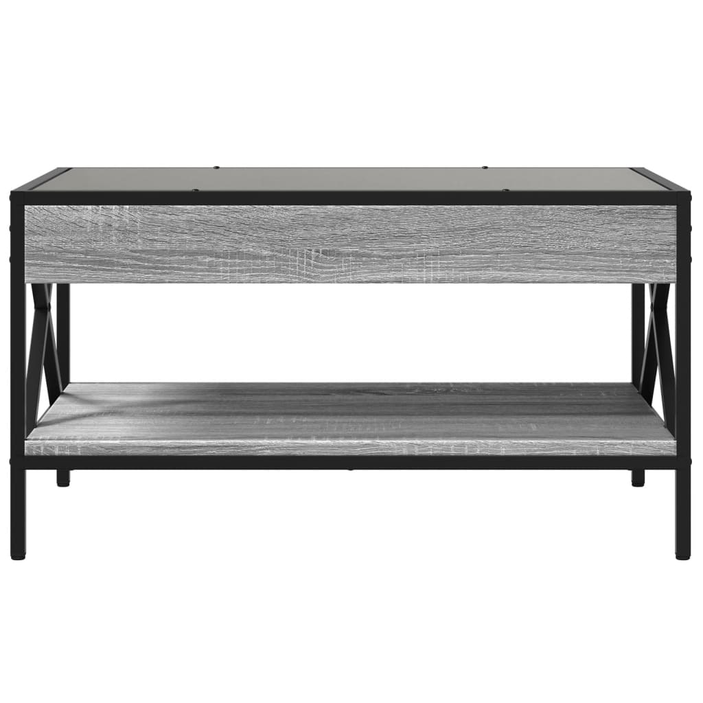 Table basse avec LED infini sonoma gris 70x50x38 cm - XIOS