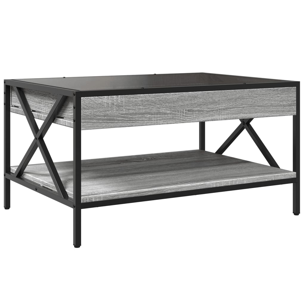 Table basse avec LED infini sonoma gris 70x50x38 cm - XIOS