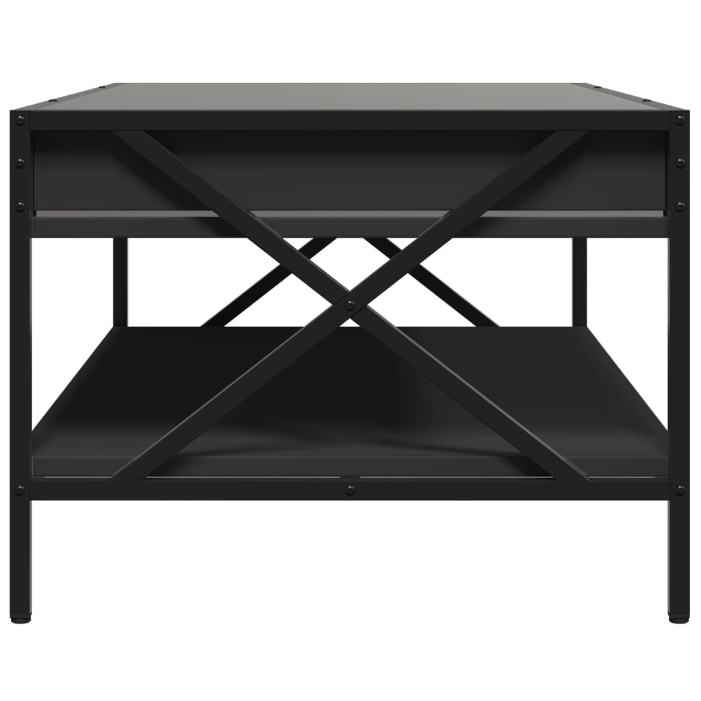 Table basse avec LED infini noir 90x50x38 cm - XIOS
