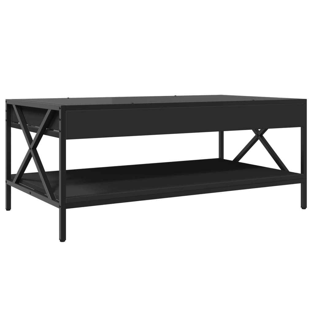 Table basse avec LED infini noir 90x50x38 cm - XIOS