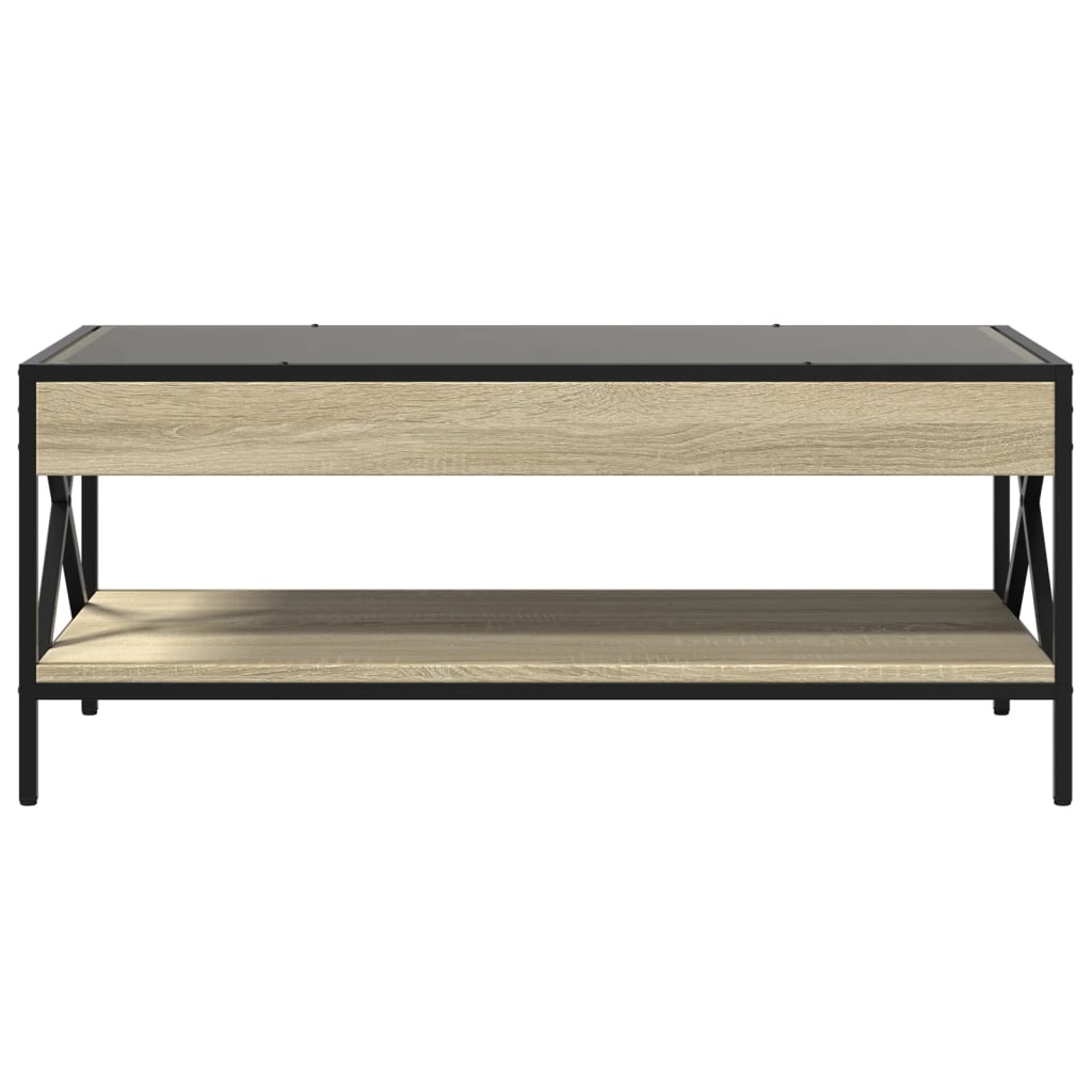 Table basse avec LED infini chêne sonoma 90x50x38 cm - XIOS
