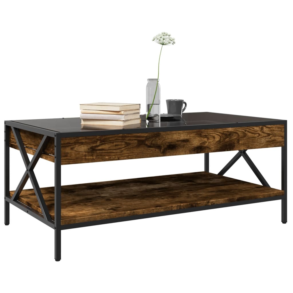 Table basse avec LED Infinity chêne fumé 90x50x38 cm - XIOS