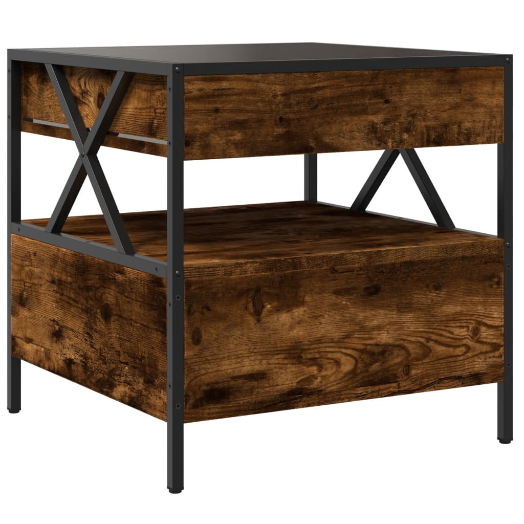 Table basse avec LED Infinity chêne fumé 50x50x51 cm - XIOS