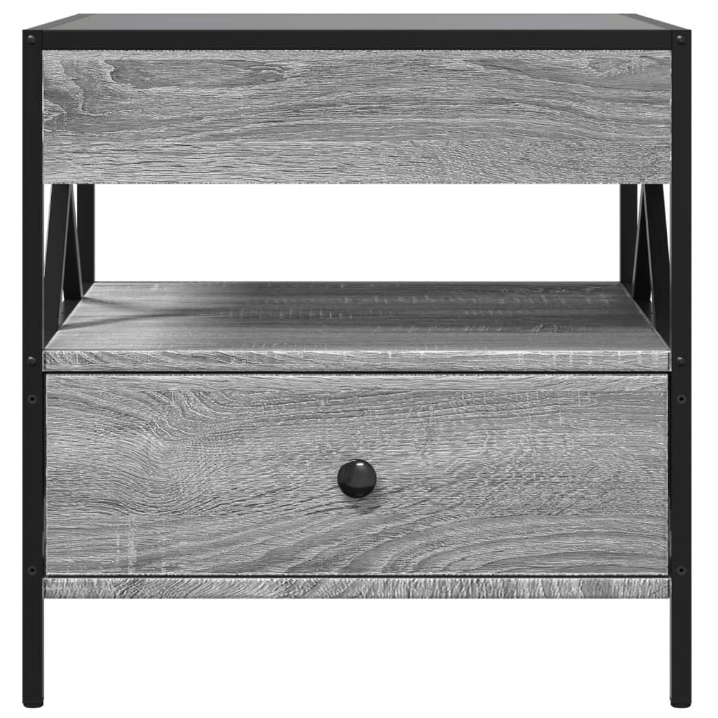 Table basse avec LED Infinity sonoma gris 50x50x51 cm - XIOS