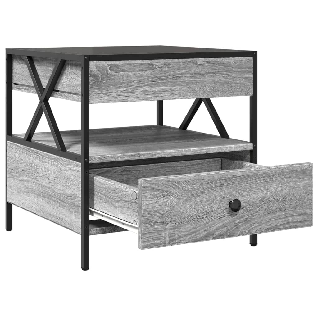 Table basse avec LED Infinity sonoma gris 50x50x51 cm - XIOS