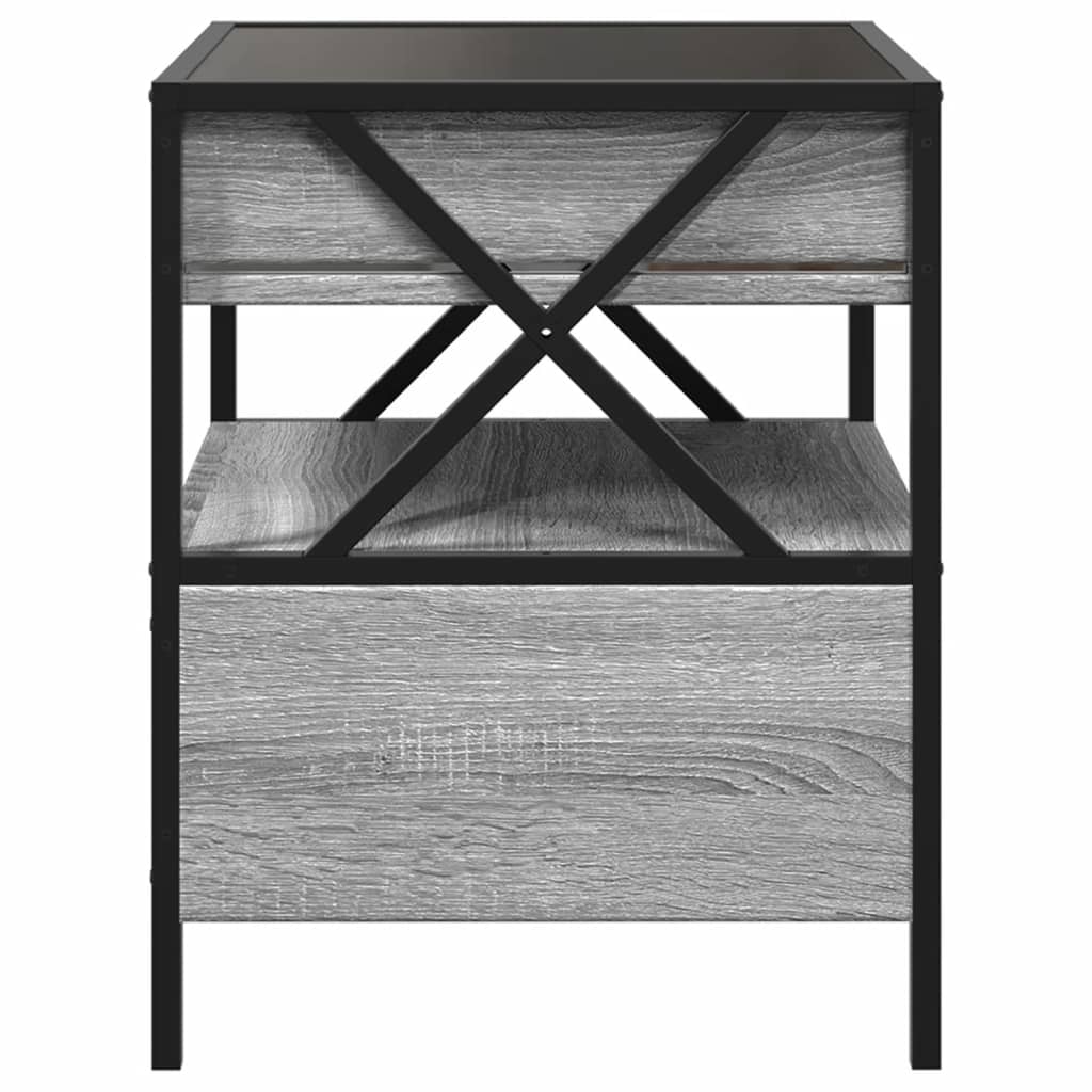 Table basse avec LED Infinity sonoma gris 40x40x51 cm - XIOS