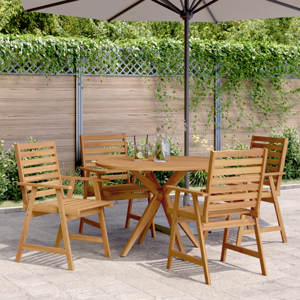 Ensemble à manger de jardin 5 pcs Bois d'acacia solide - XIOS
