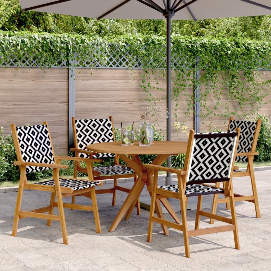 Ensemble à manger de jardin 5 pcs Bois d'acacia solide - XIOS