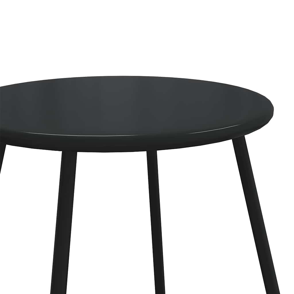Ensemble de meubles de balcon avec coussins 5 pcs noir acier - XIOS