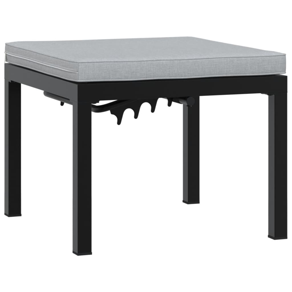 Ensemble de banc de jardin avec coussins 3 pcs noir - XIOS