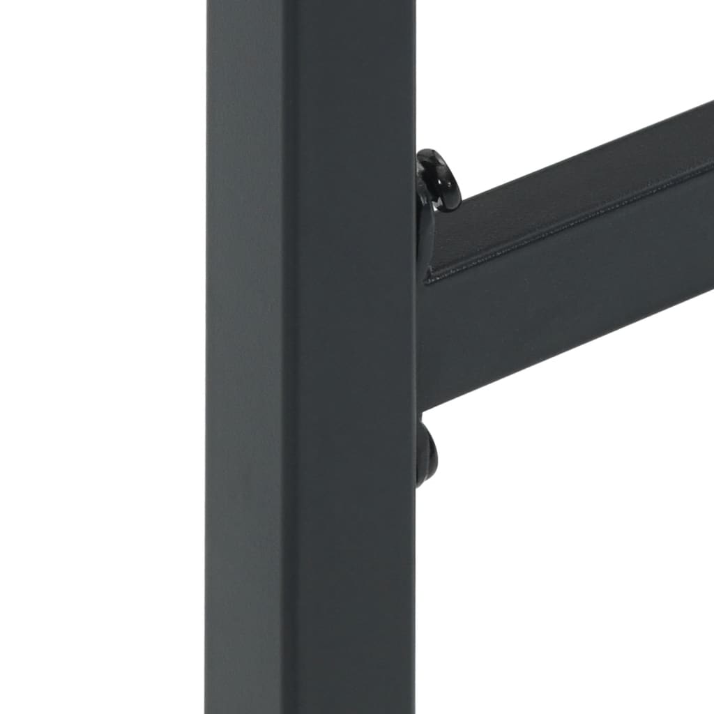 Ensemble de bar de jardin 5 pcs noir acier enduit de poudre - XIOS