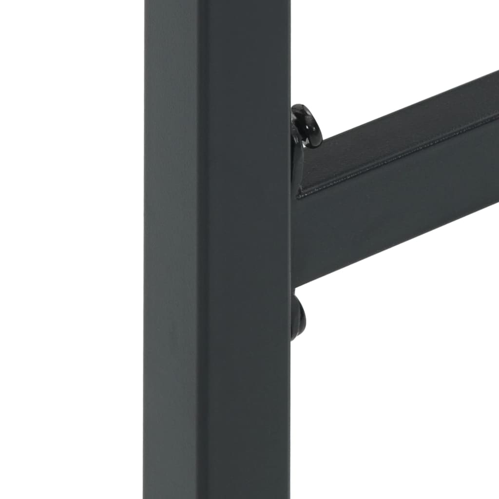 Ensemble de bar de jardin 5 pcs noir acier enduit de poudre - XIOS