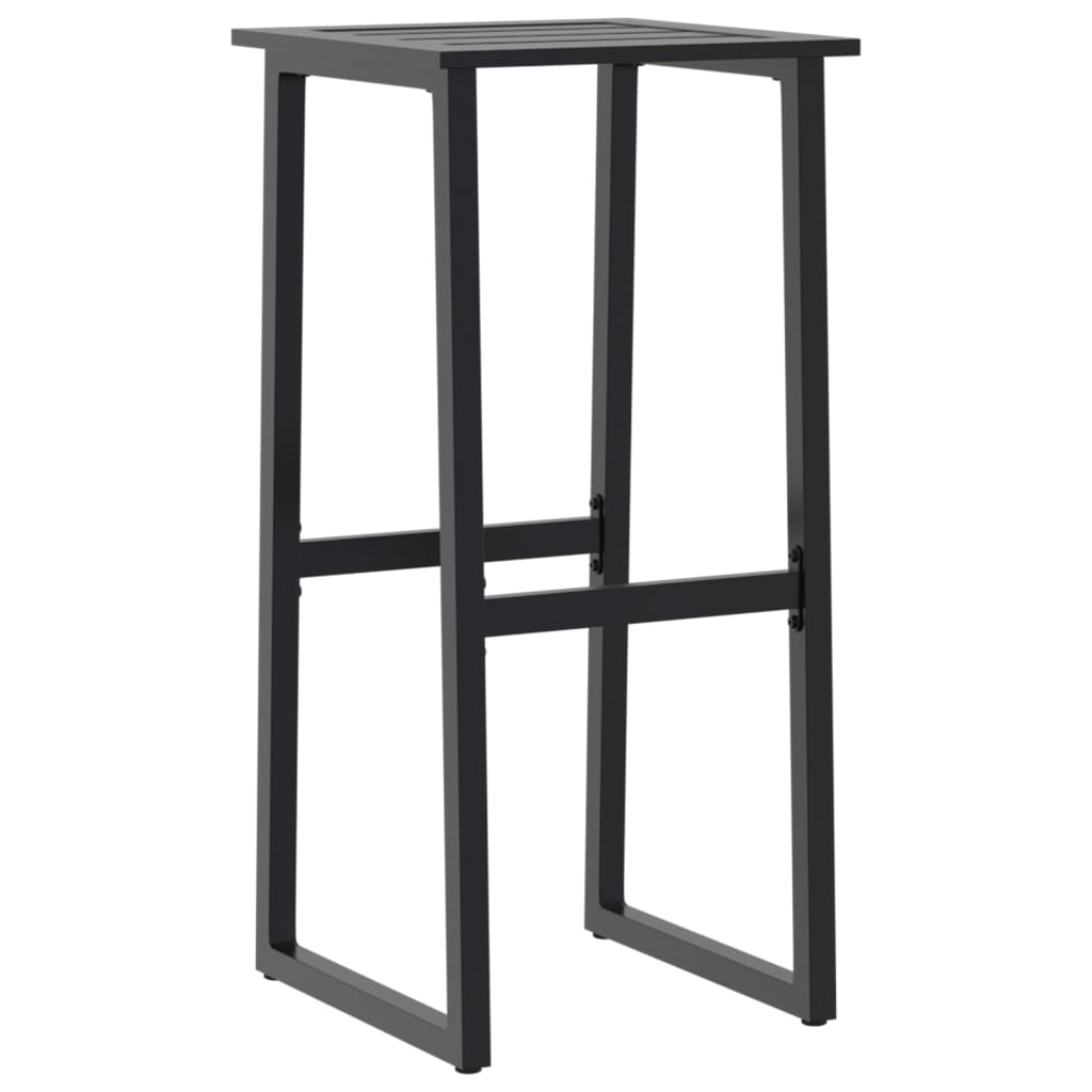 Ensemble de bar de jardin 7 pcs noir acier enduit de poudre - XIOS