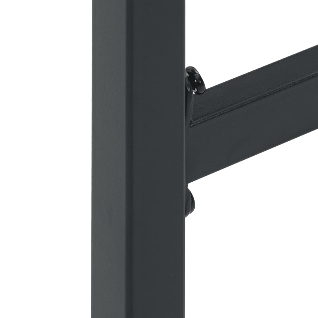 Ensemble de bar de jardin 7 pcs noir acier enduit de poudre - XIOS