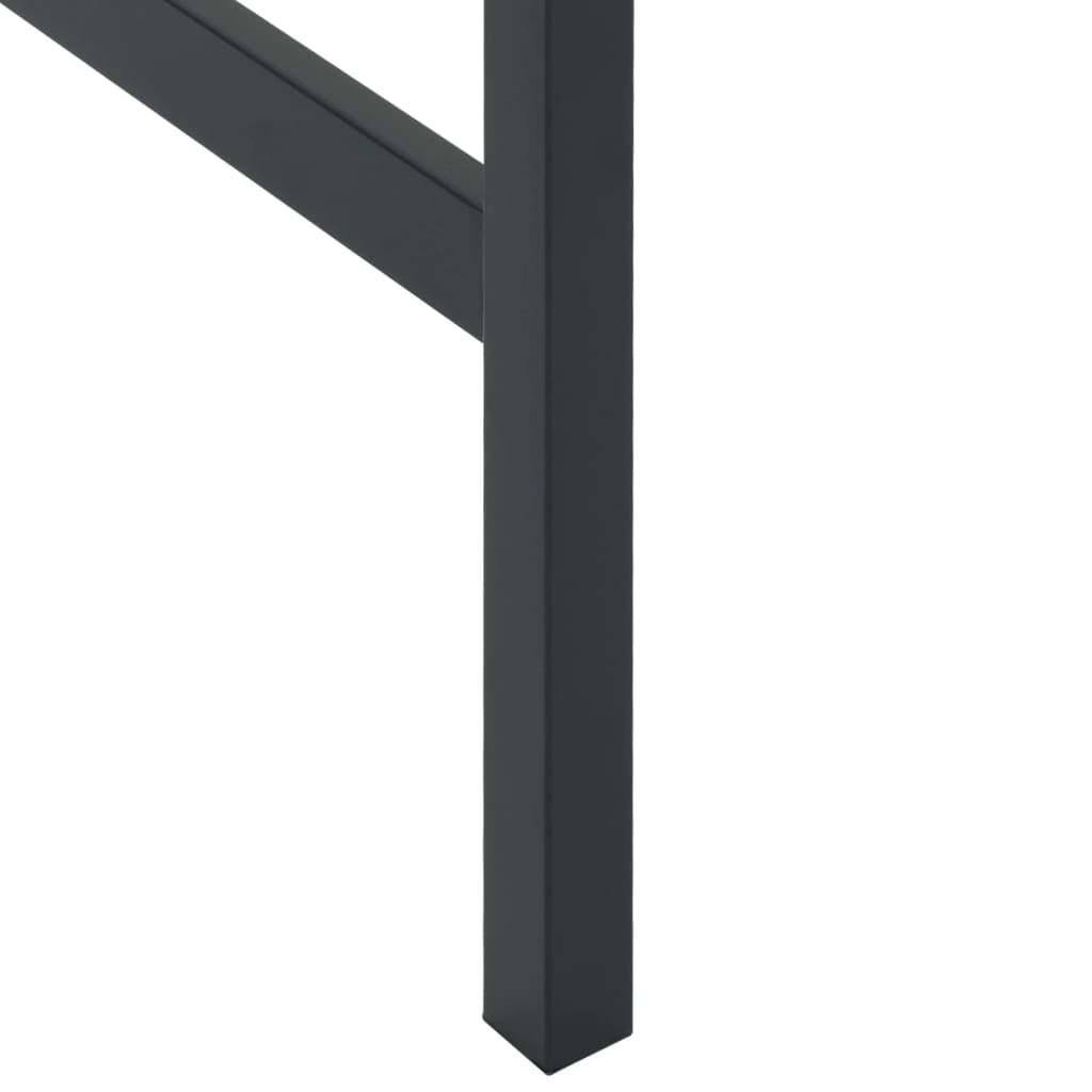 Ensemble de bar de jardin 7 pcs noir acier enduit de poudre - XIOS
