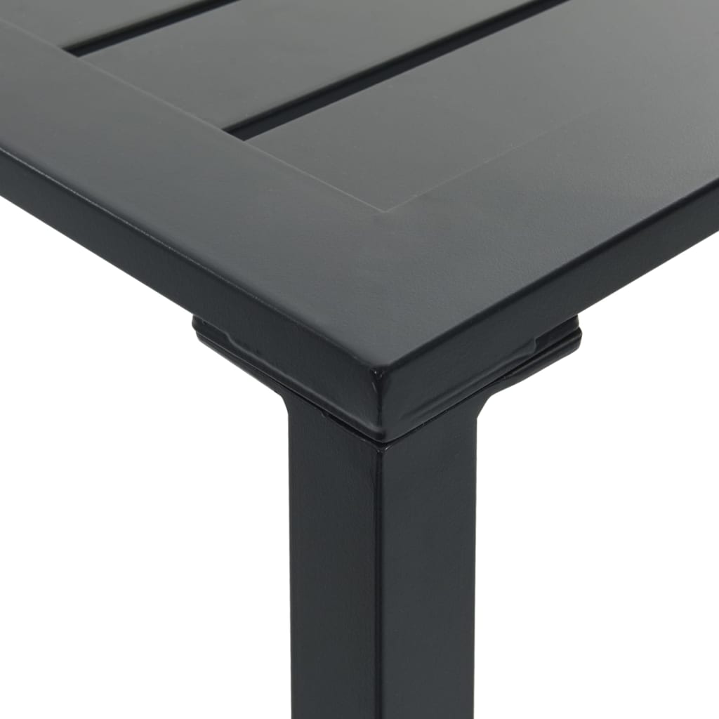 Ensemble de bar de jardin 7 pcs noir acier enduit de poudre - XIOS