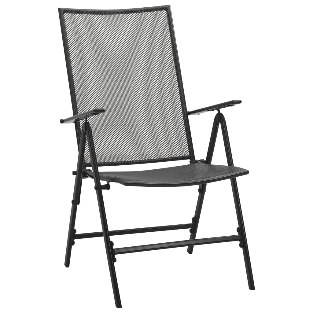 Ensemble de chaises de jardin inclinables 5 pcs anthracite - XIOS