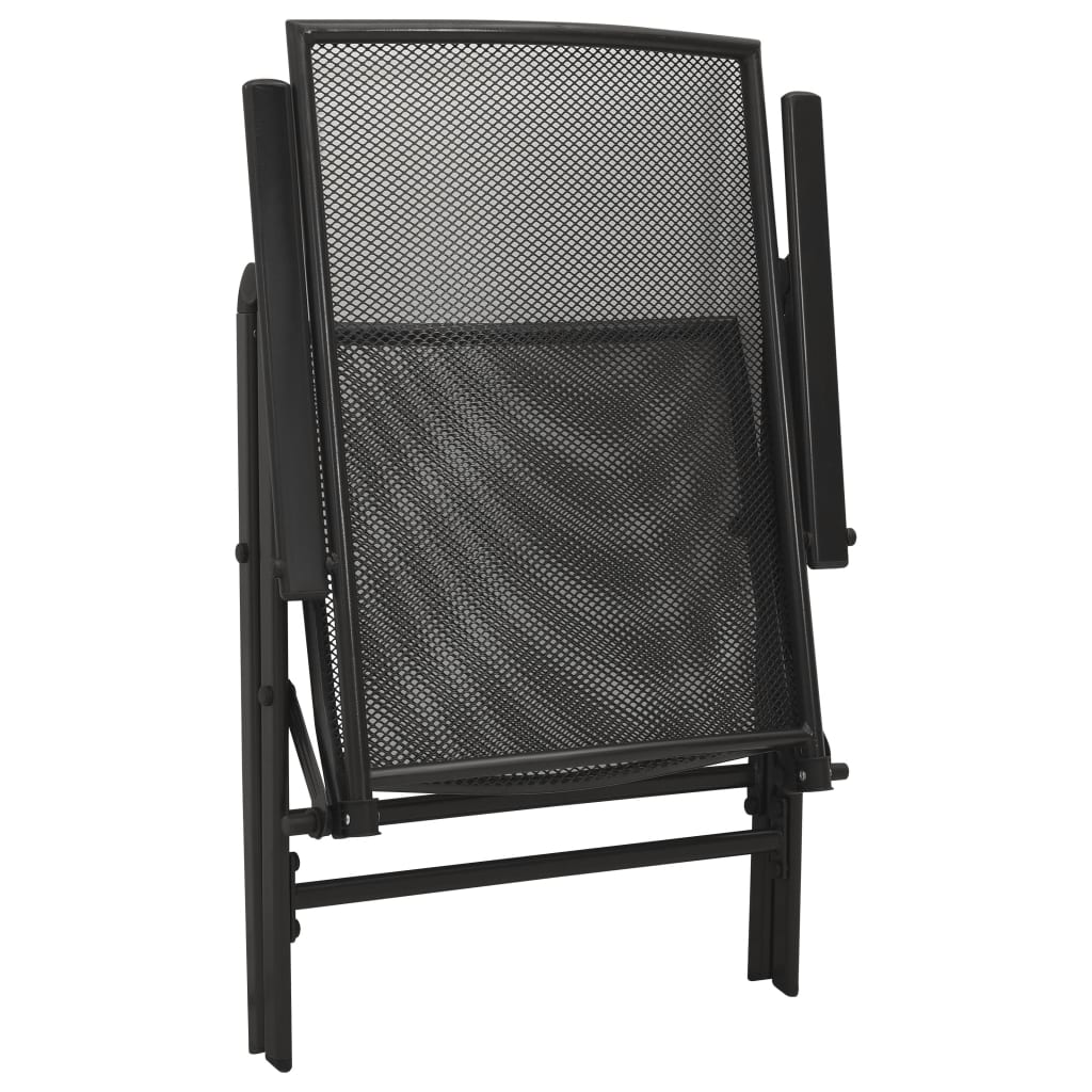 Ensemble de chaises de jardin inclinables 5 pcs anthracite - XIOS