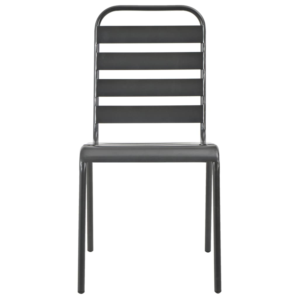 Ensemble de chaises de jardin empilables 3 pcs anthracite - XIOS